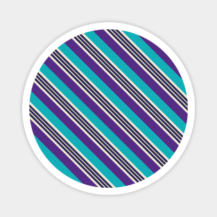 Blue and Violet Stripes Pattern 056#001 Magnet